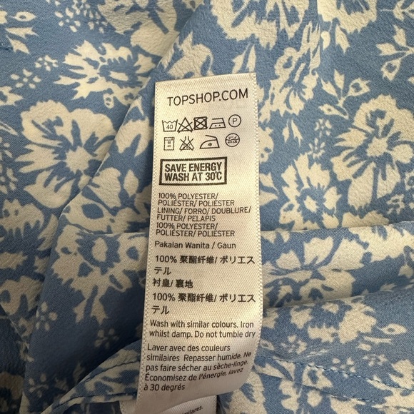 EUC Topshop Cornflower Floral Print Cutout Midi Dress - Picture 10 of 10